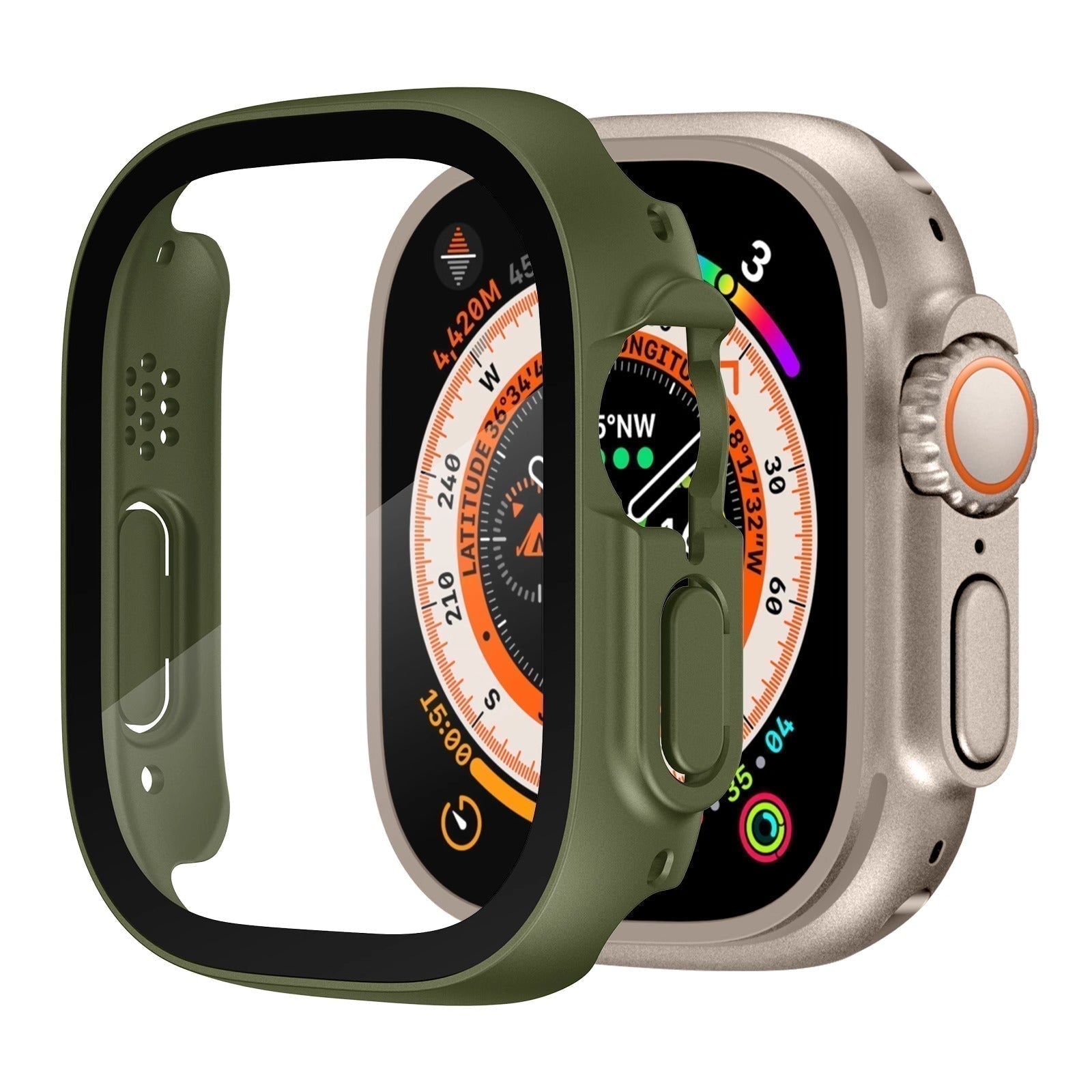 Pouzdro NovaGuard pro Apple Watch Ultra s průhledným tvrzeným sklem | Lersk