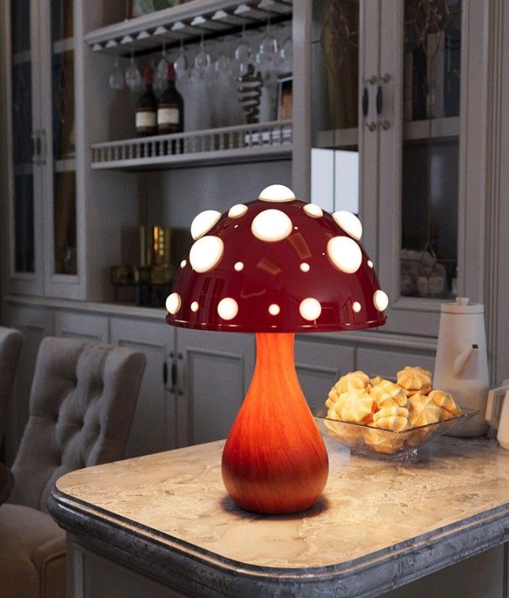 Mushroom Night Light With Warm Eye-Friendly Glow For Peaceful Evenings | Lersk