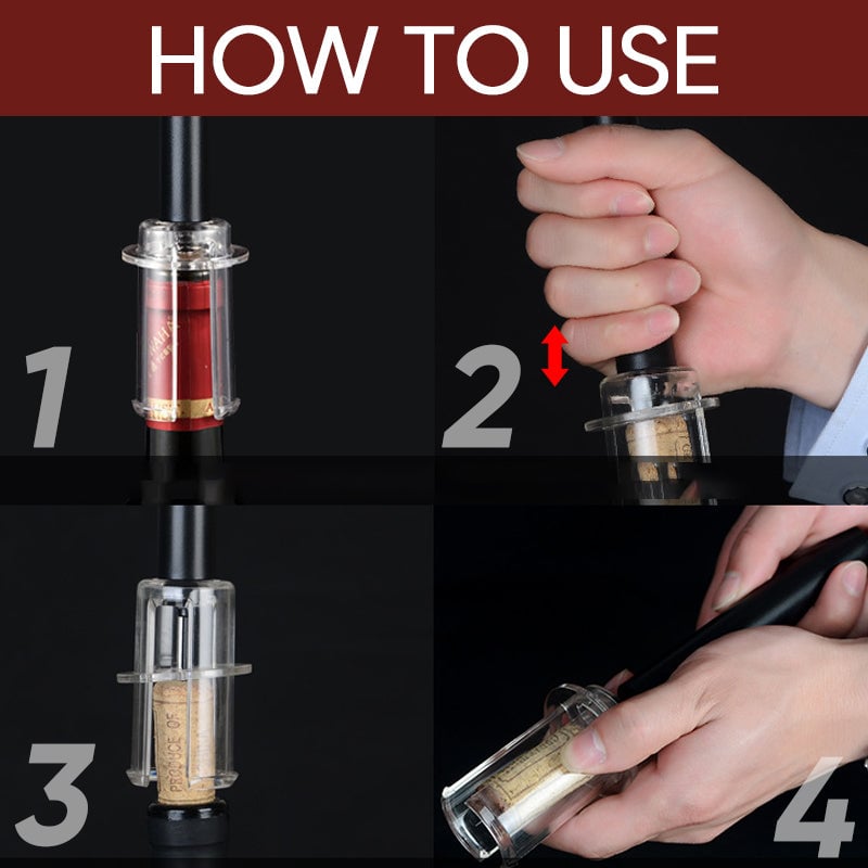 Set portátil para abrir vino Wino On The Go Kit para abrir botellas para viaje y uso en casa | Lersk
