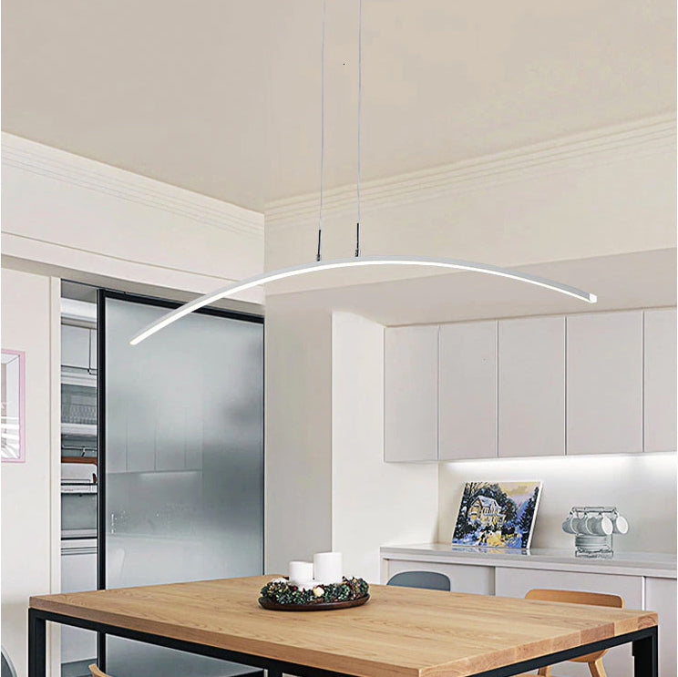 Lampe suspendue Bøye design moderne courbé avec ambiance LED chaude pour décoration intérieure | Lersk