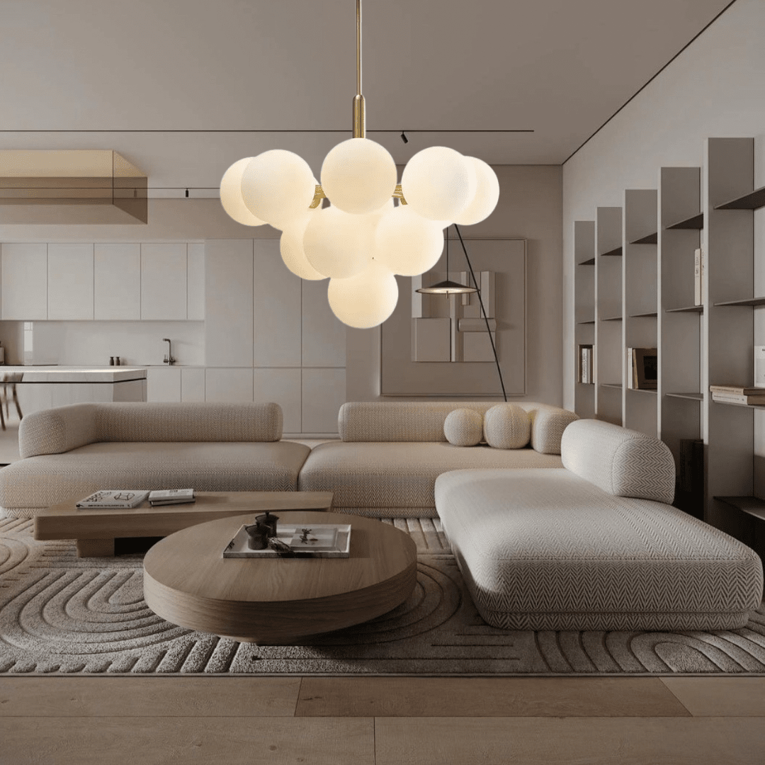 Závěsné LED svítidlo Novara Five-Head Iron pro moderní interiéry | Lersk