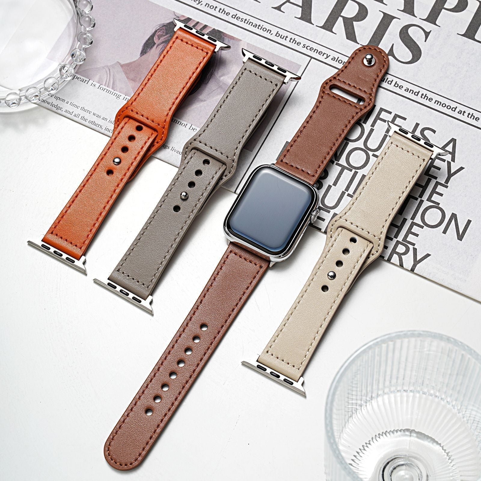 Rivon Leather Loop Band Compatible With Apple Watch | Lersk