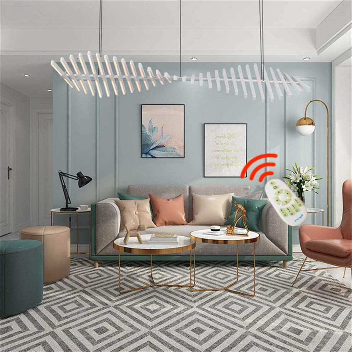 Rhythm Chandelier Rotating LED Rods for Modern Homes | Lersk