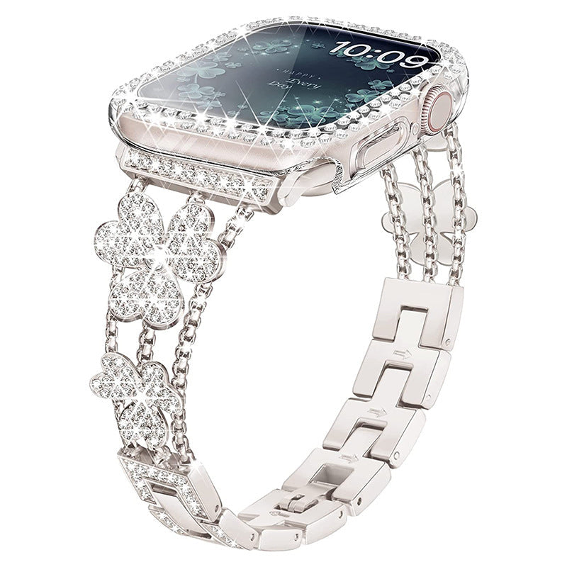 Náramek Liora Floral Sparkling Diamond Link pro Apple Watch | Lersk