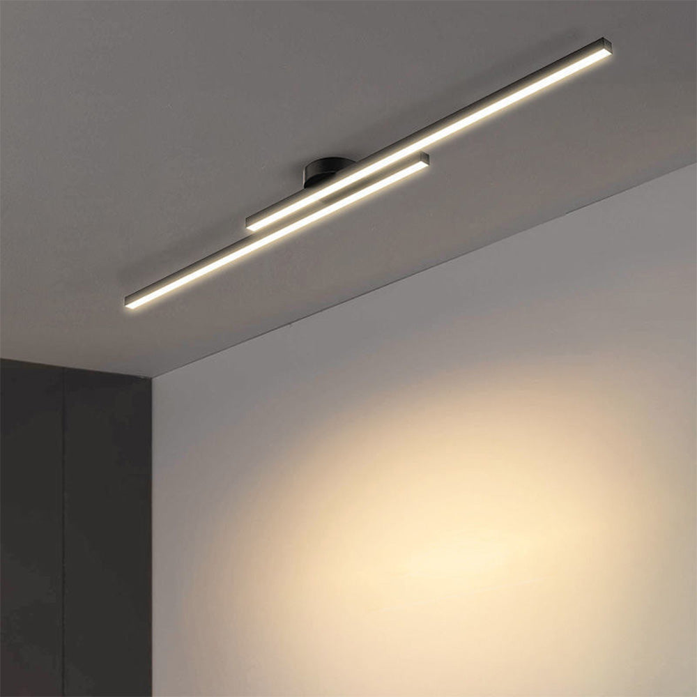 مصباح سقف شبه مدمج LED من الألمنيوم بتصميم بسيط من LumenVale لغرف المعيشة | Lersk