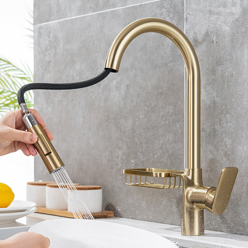 Single-Lever Kitchen Faucet With Pull-Down Sprayer, Hot And Cold | Lersk