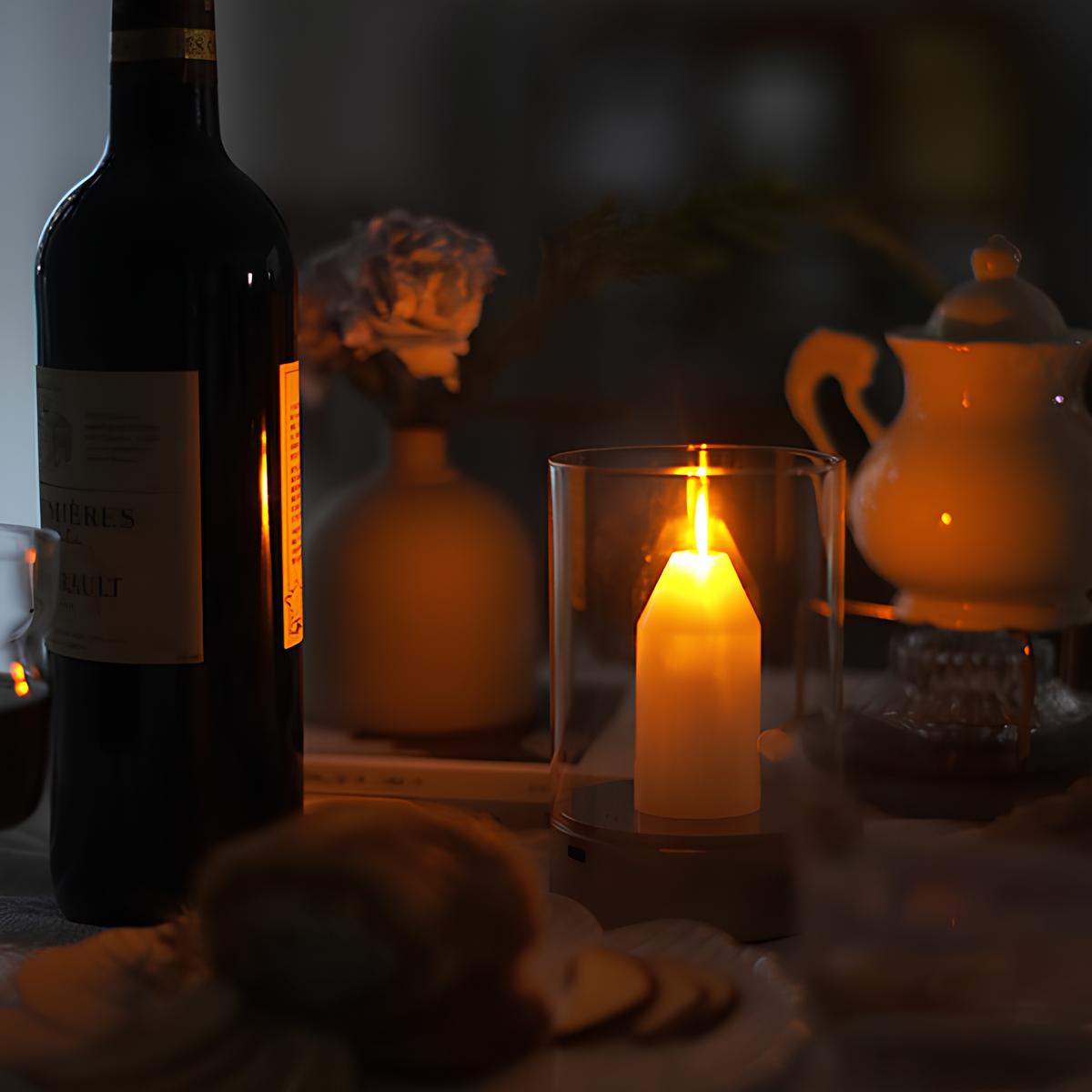 Luce Ambientale Ricaricabile a Candela Senza Fiamma per Decorazione | Lersk