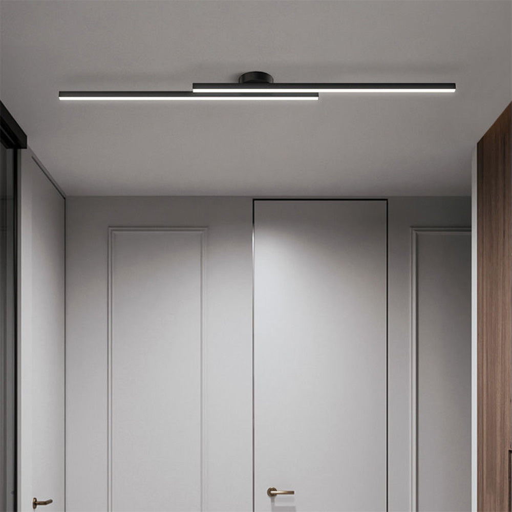 مصباح سقف شبه مدمج LED من الألمنيوم بتصميم بسيط من LumenVale لغرف المعيشة | Lersk