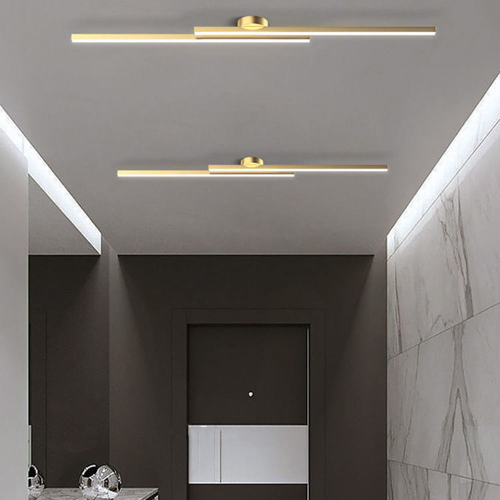 مصباح سقف شبه مدمج LED من الألمنيوم بتصميم بسيط من LumenVale لغرف المعيشة | Lersk