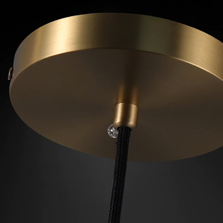 Auriga Crystal Glass Pendant Light With Brass Finish | Lersk