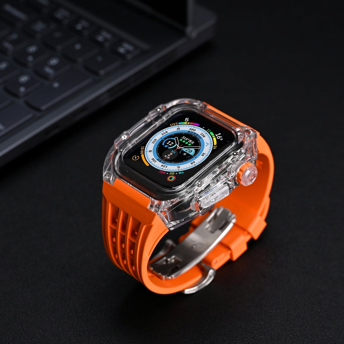 GlacierGuard Case and Fluororubber Band Kit for Apple Watch