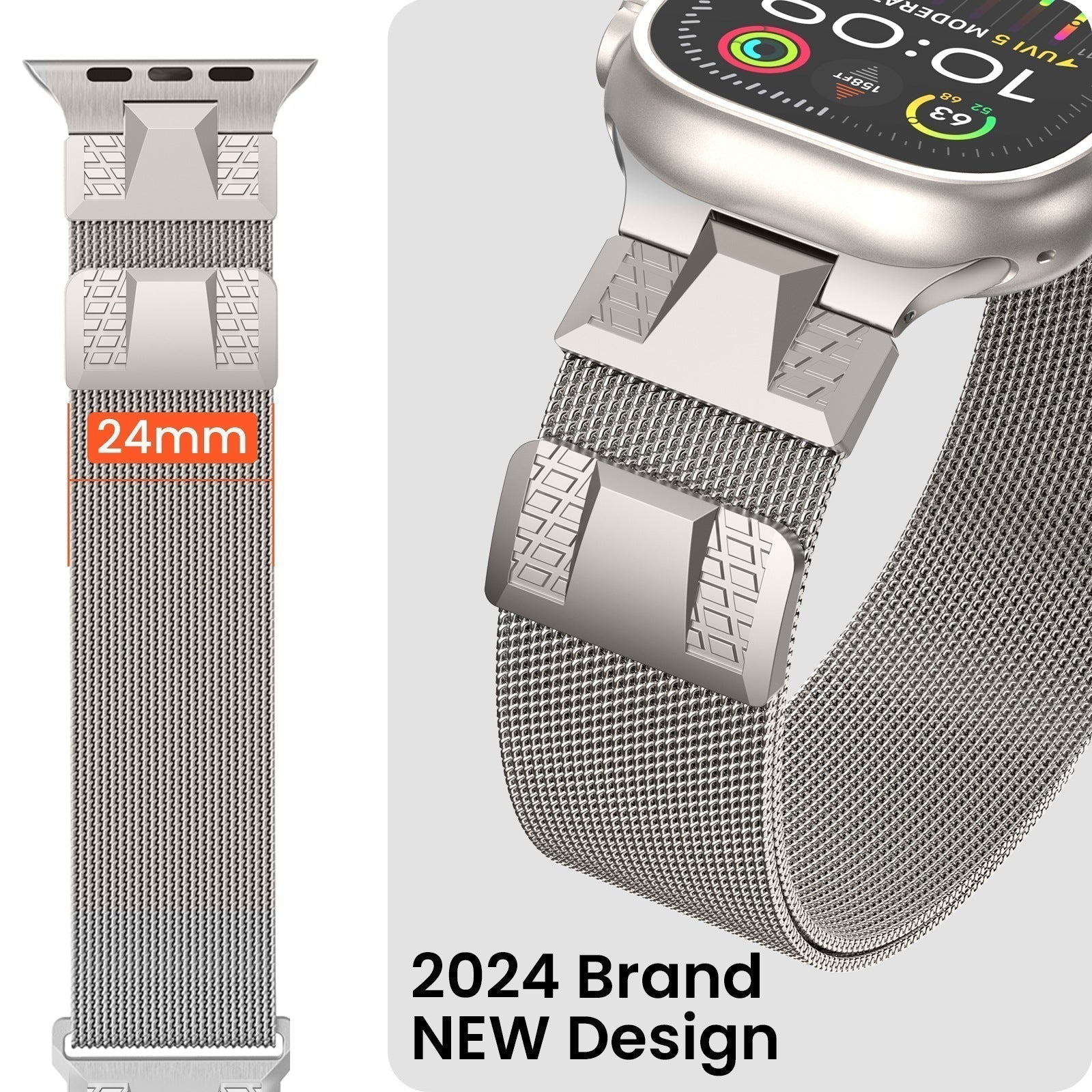 Mailänder Mesh-Schlaufenarmband mit Magnetverschluss