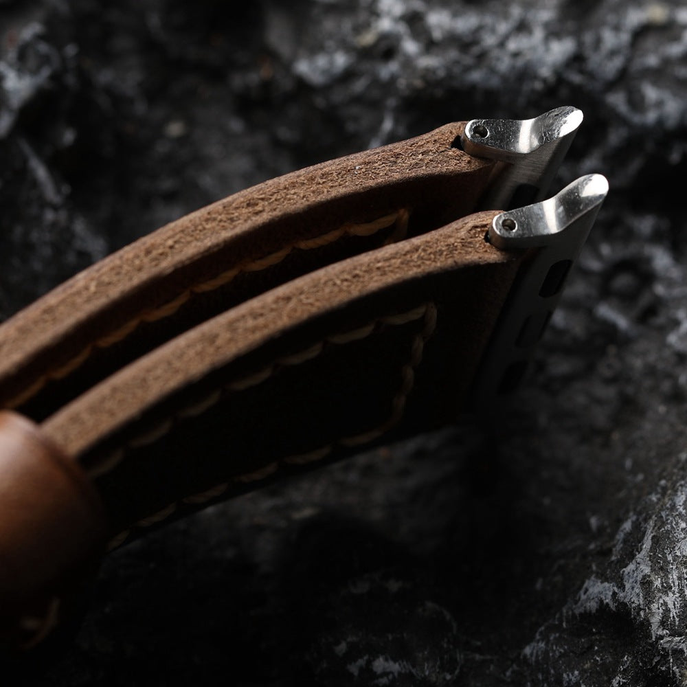 Brindle Vintage Brown Leather Watch Strap for Apple Watch | Lersk