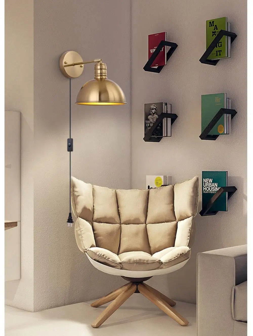 Vintage nástěnná lampa s ramenem | Lersk
