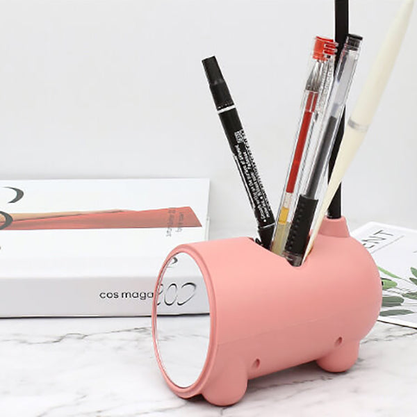 Candeeiro de Secretária LED com Suporte para Canetas USB e Toque Criativo de Coelho Cartoon para Decoração de Casa, Escritório e Quarto | Lersk
