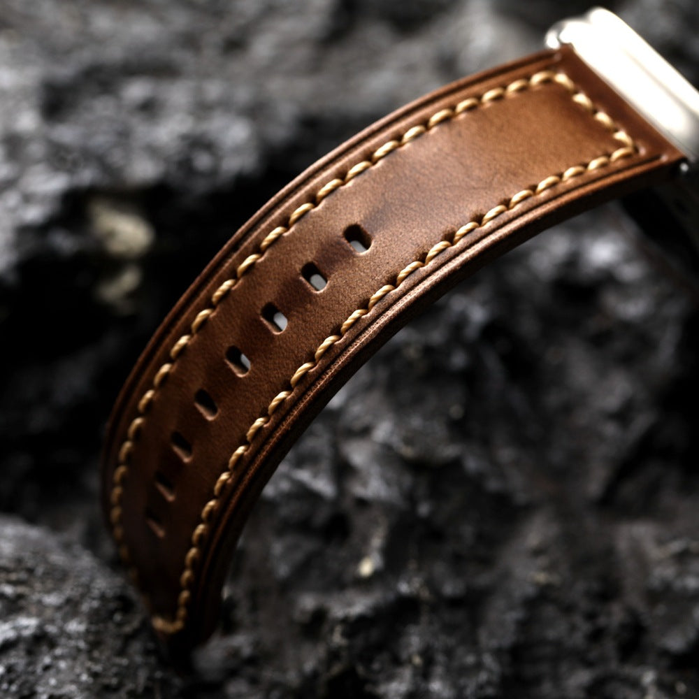 Brindle Vintage Brown Leather Watch Strap for Apple Watch | Lersk