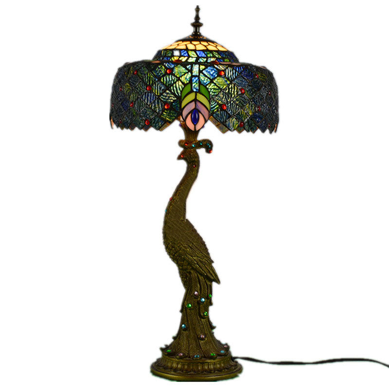 Aurena Tiffany-Style Table Lamp With Colorful Dome Shade | Lersk
