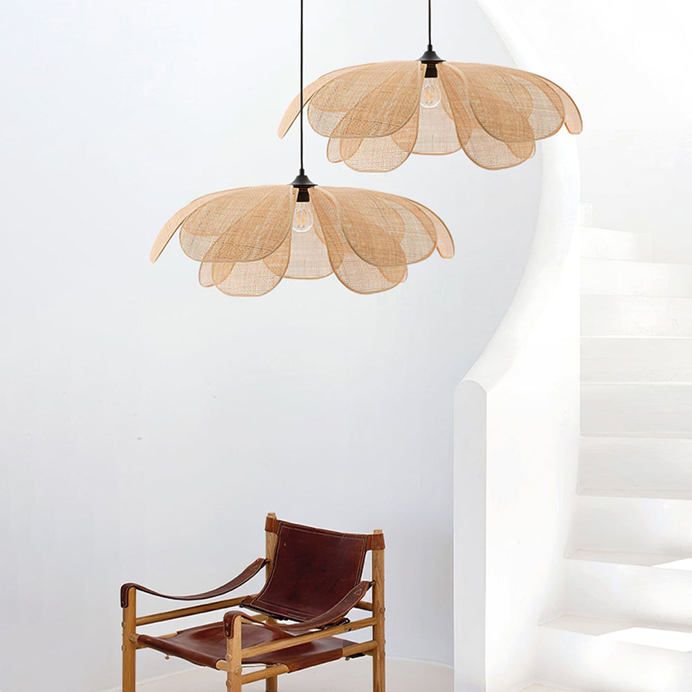 LumaNook Reed Wicker Pendant Light for Cozy Bedroom | Lersk