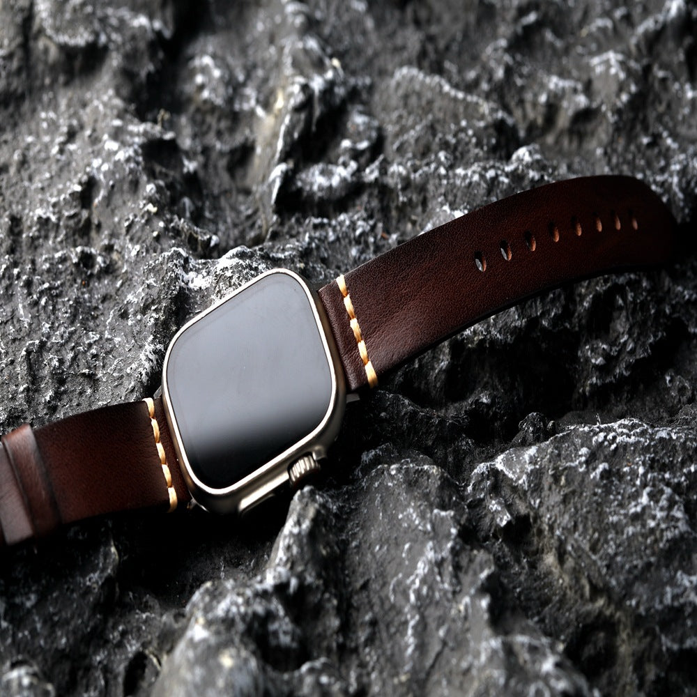 Pasek z pełnoziarnistej skóry Marrowe do Apple Watch | Lersk