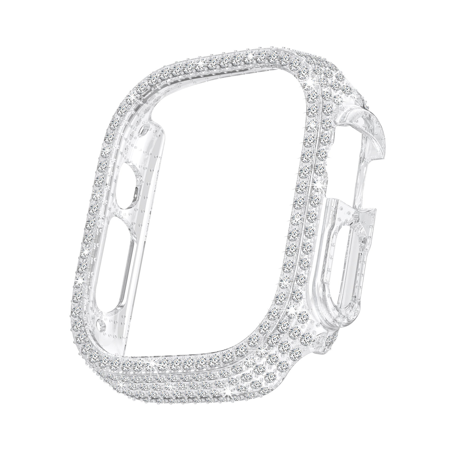 LuxeGuard Diamantbesat Fuldt Dækkende Cover og Skærmbeskytter til Apple Watch | Lersk
