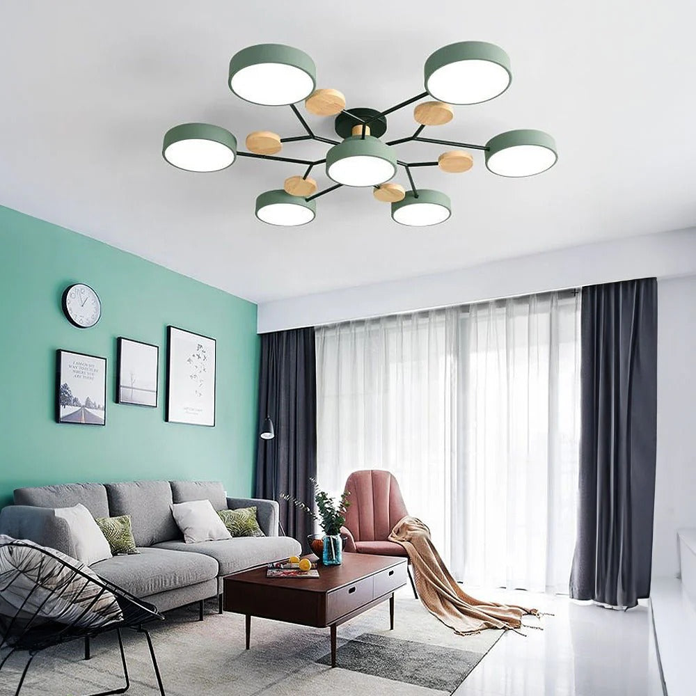 Żyrandol Marenco Round Iron LED do salonu i jadalni | Lersk