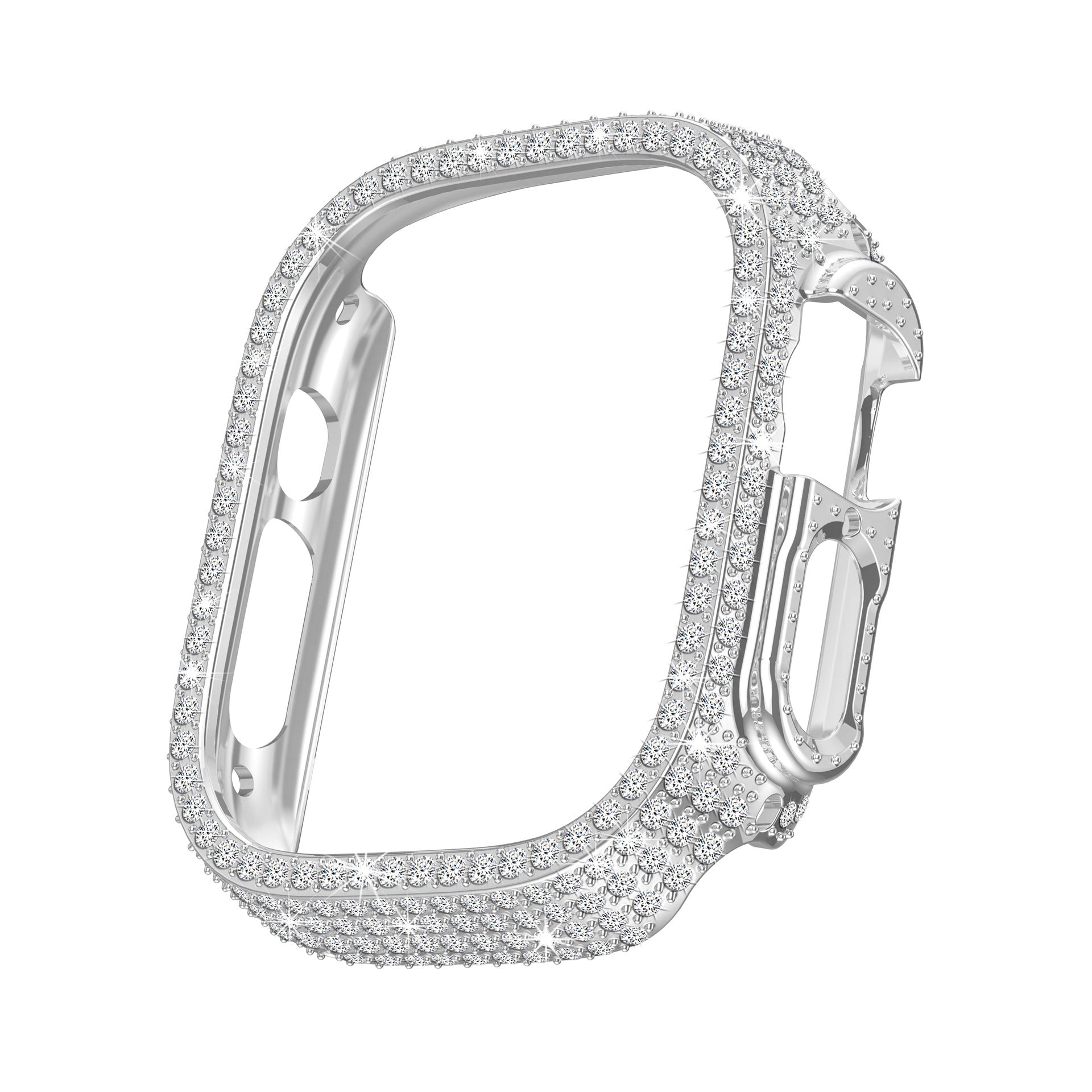 LuxeGuard Diamantbesat Fuldt Dækkende Cover og Skærmbeskytter til Apple Watch | Lersk