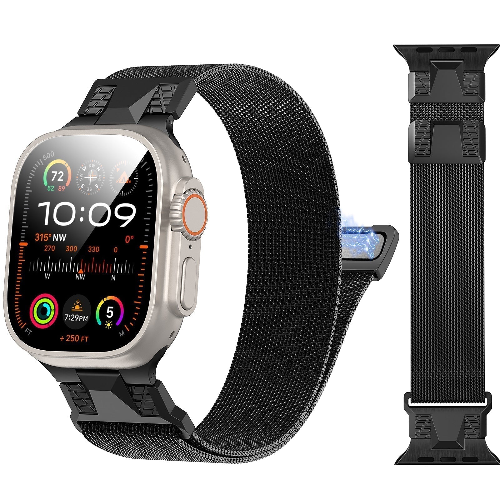Mailänder Mesh-Schlaufenarmband mit Magnetverschluss