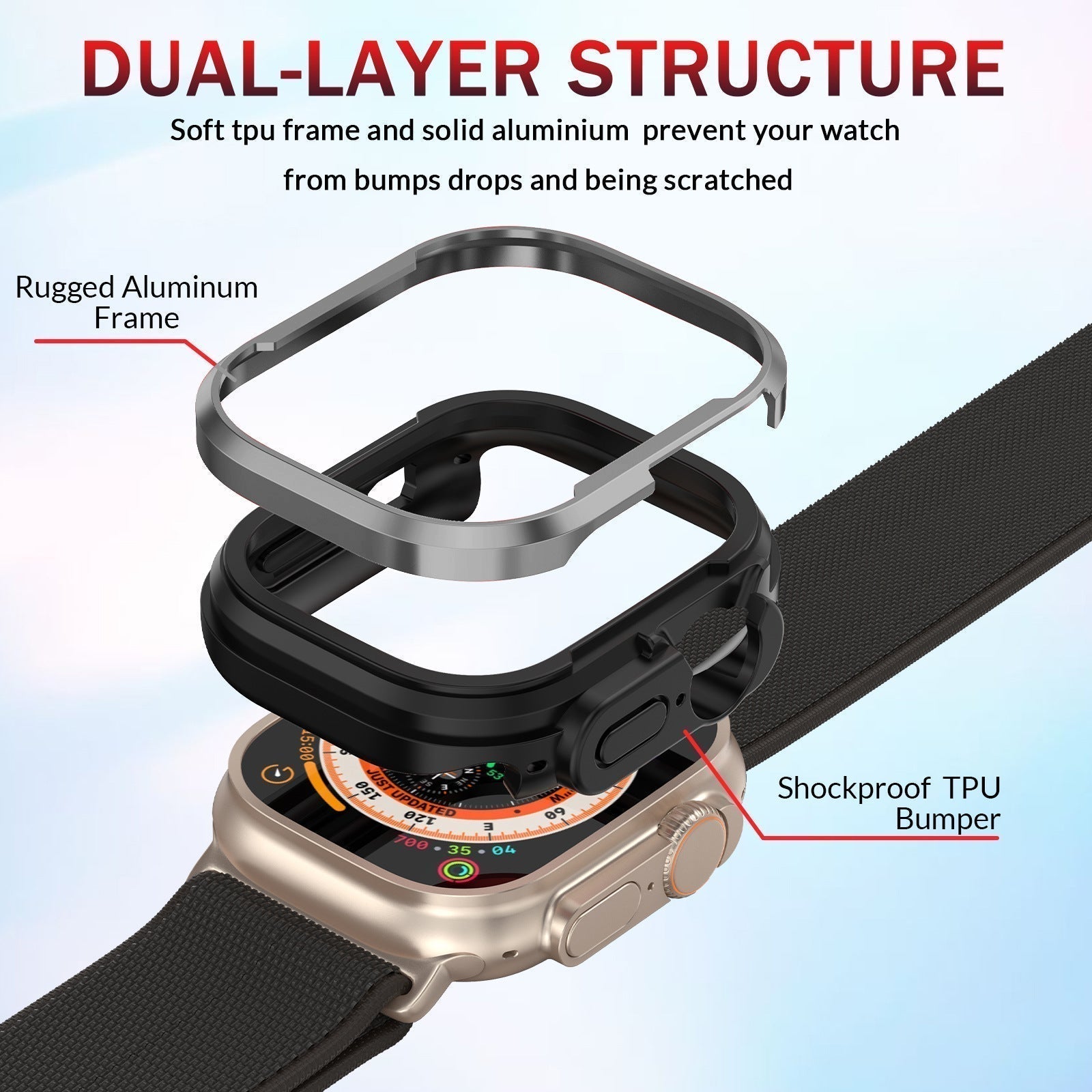 Corrin Aluminum Alloy Bumper Case for Smartwatch | Lersk