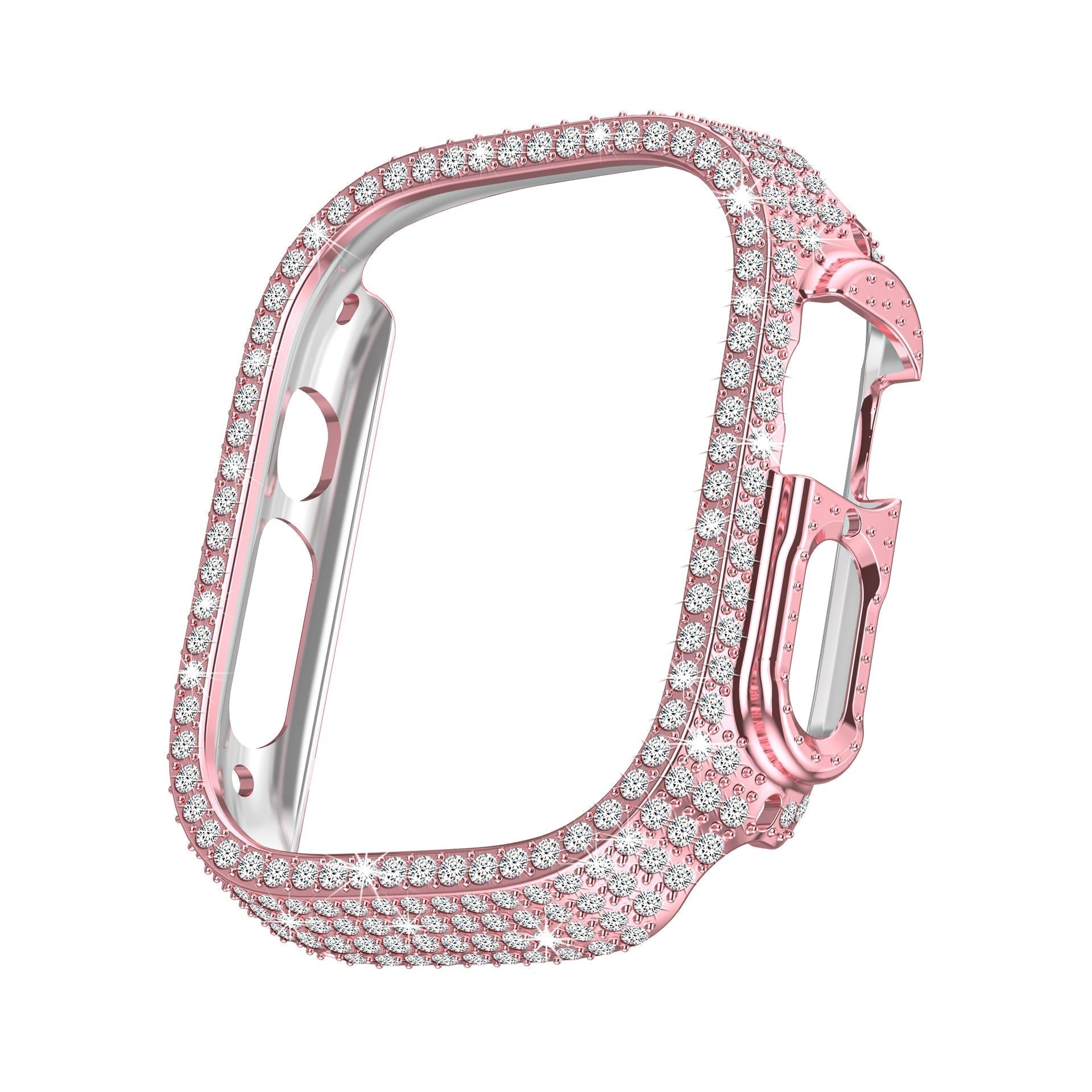 LuxeGuard Diamantbesat Fuldt Dækkende Cover og Skærmbeskytter til Apple Watch | Lersk