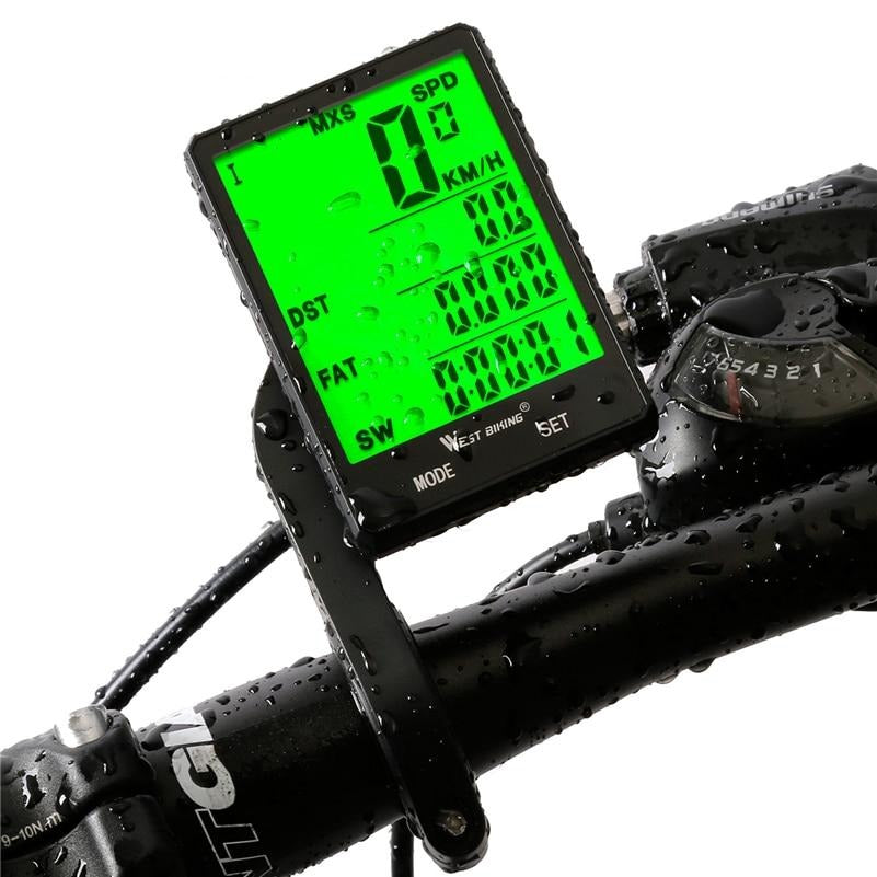 VeloSync Waterproof Bike Computer With Backlit Display | Lersk