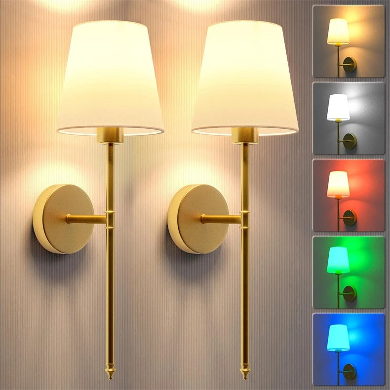 NovaGlow Wireless Wall Sconces Battery-Operated 2-Pack | Lersk