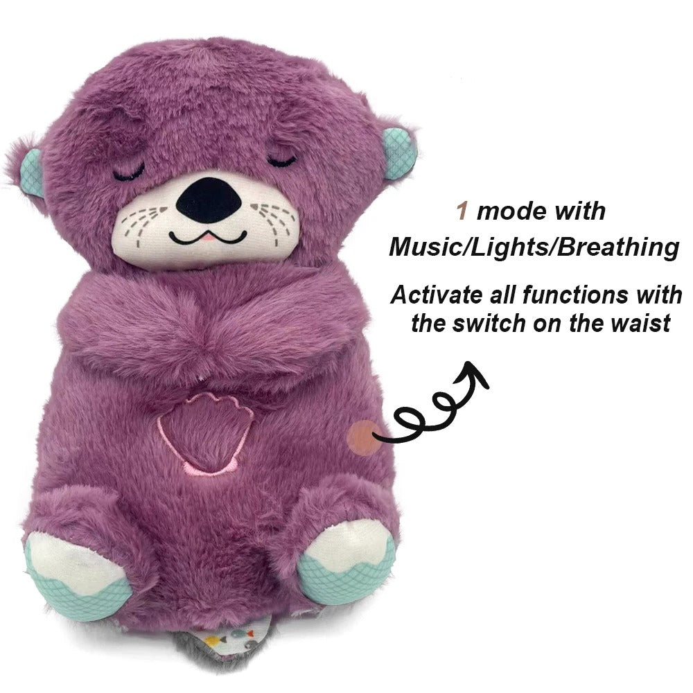 Baby Sleep Otter Plush Babies Calming Breathing Night Light | Lersk