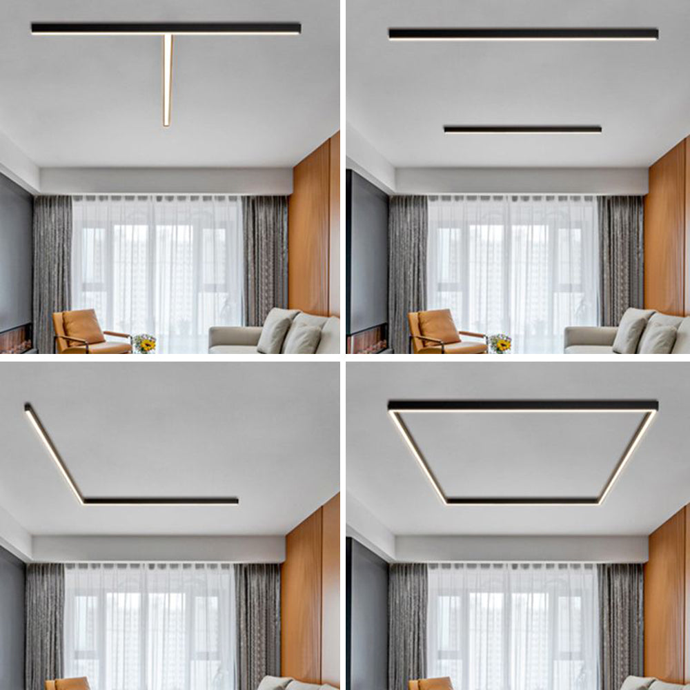 Noirline Black Linear Ceiling and Wall Light Modern | Lersk