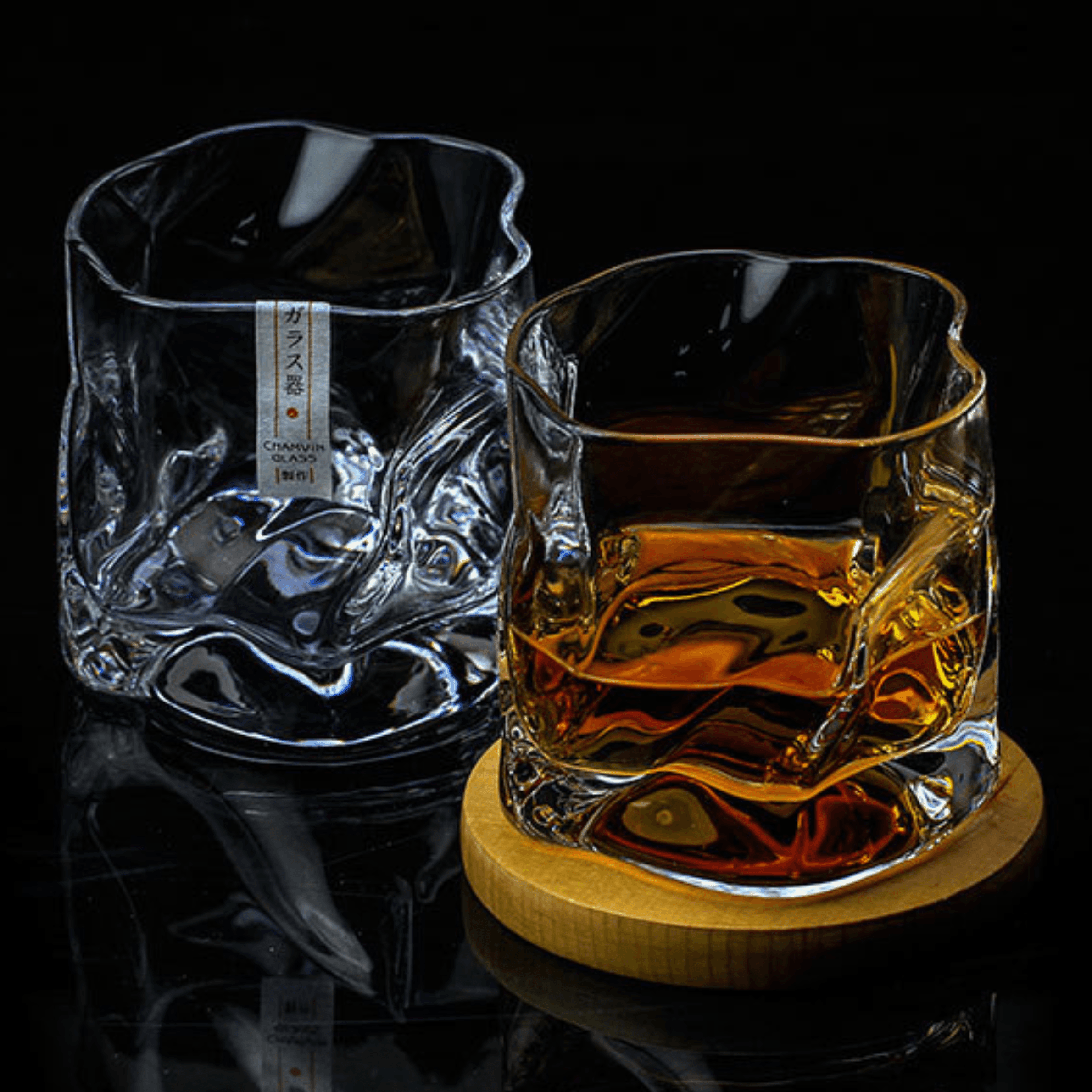 Kairo Glassworks Edo Kiriko Krøllet Whiskyglas Håndværker | Lersk