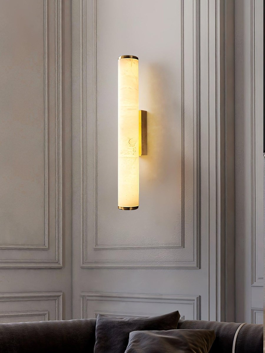 LED-Wandleuchte mit Alabaster-Röhrendesign, 1 Licht | Lersk