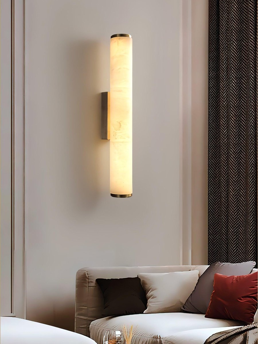 LED-Wandleuchte mit Alabaster-Röhrendesign, 1 Licht | Lersk