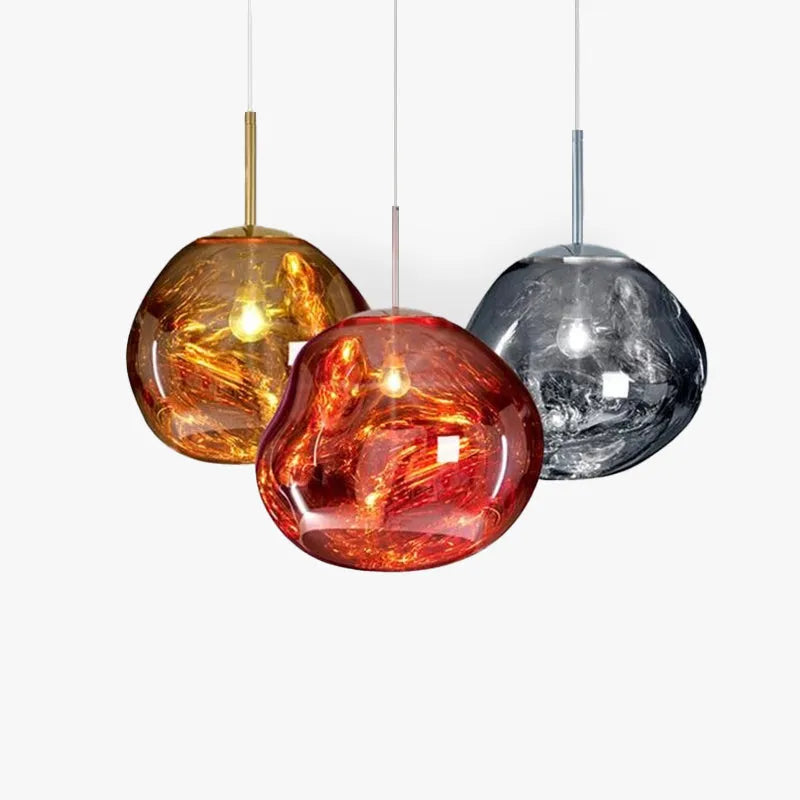 Lampade a sospensione AstraLuma Lava con finitura in vetro a quattro colori | Lersk