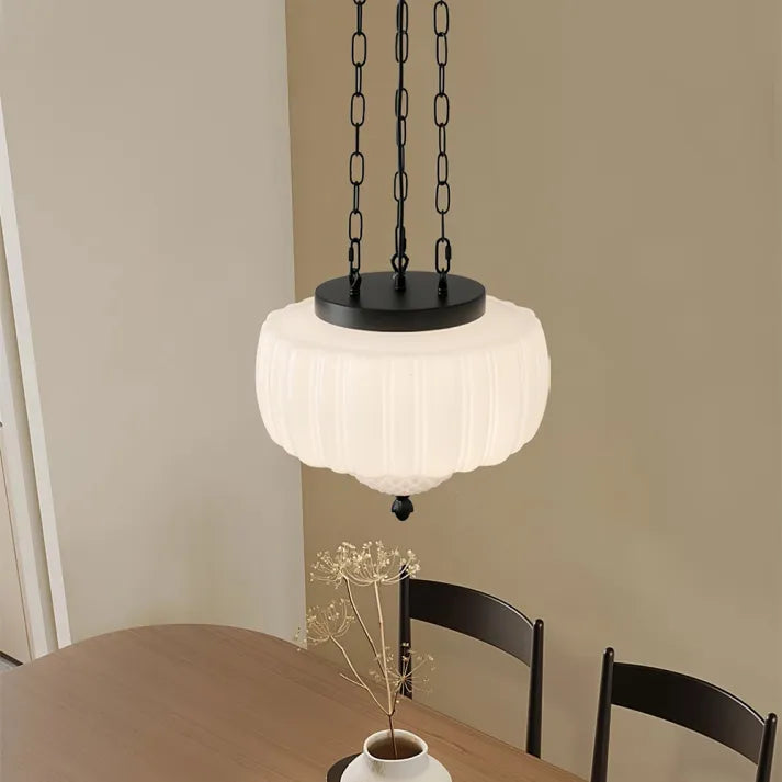 Nowoczesna biała minimalistyczna lampa wisząca | Lersk