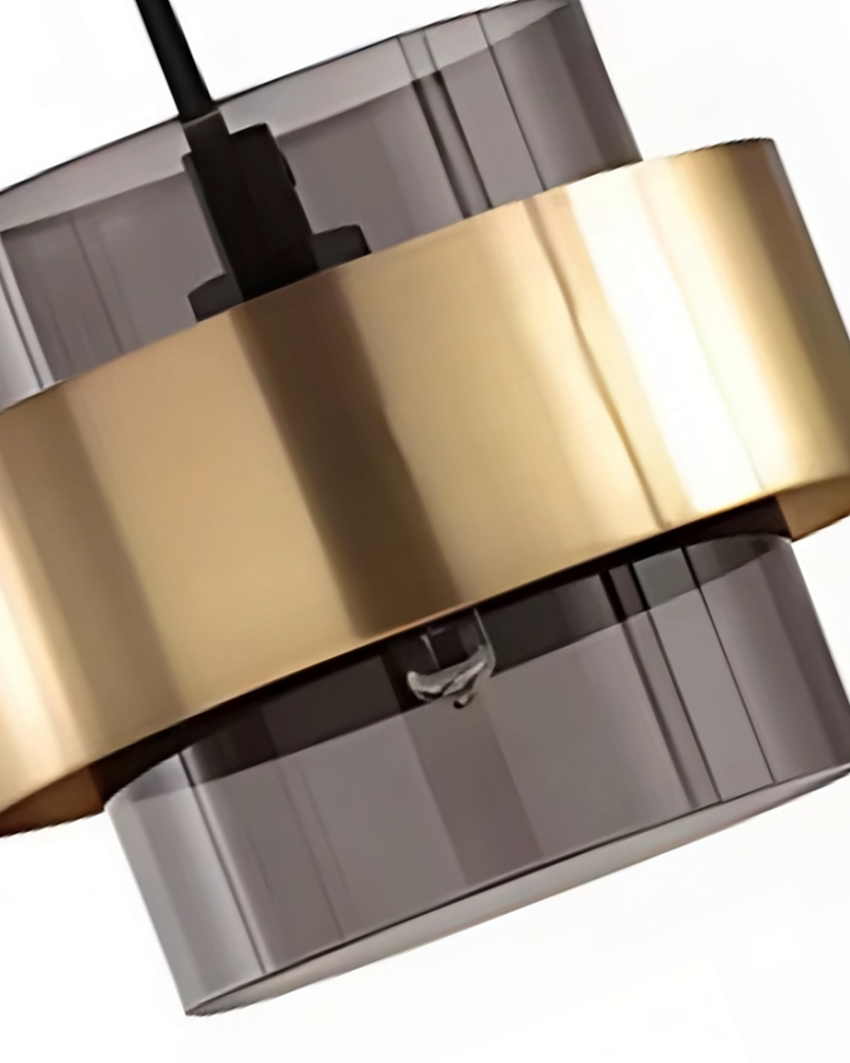 Solara Gold Glass Pendant Light with Industrial Edge | Lersk