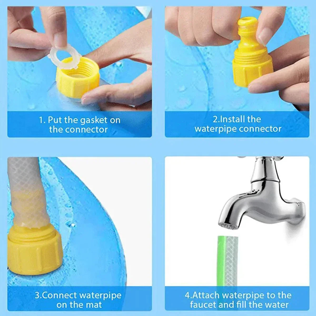 Pet Inflatable Water Sprinkler Pad Keeps Dogs Cool This Summer | Lersk