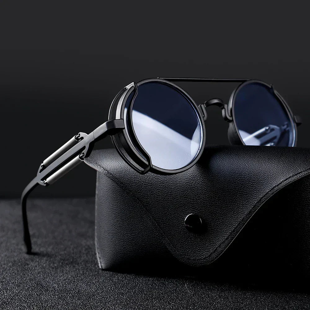 Sluneční brýle NovaRound Vintage kulaté s elegantními kovovými detaily | Lersk