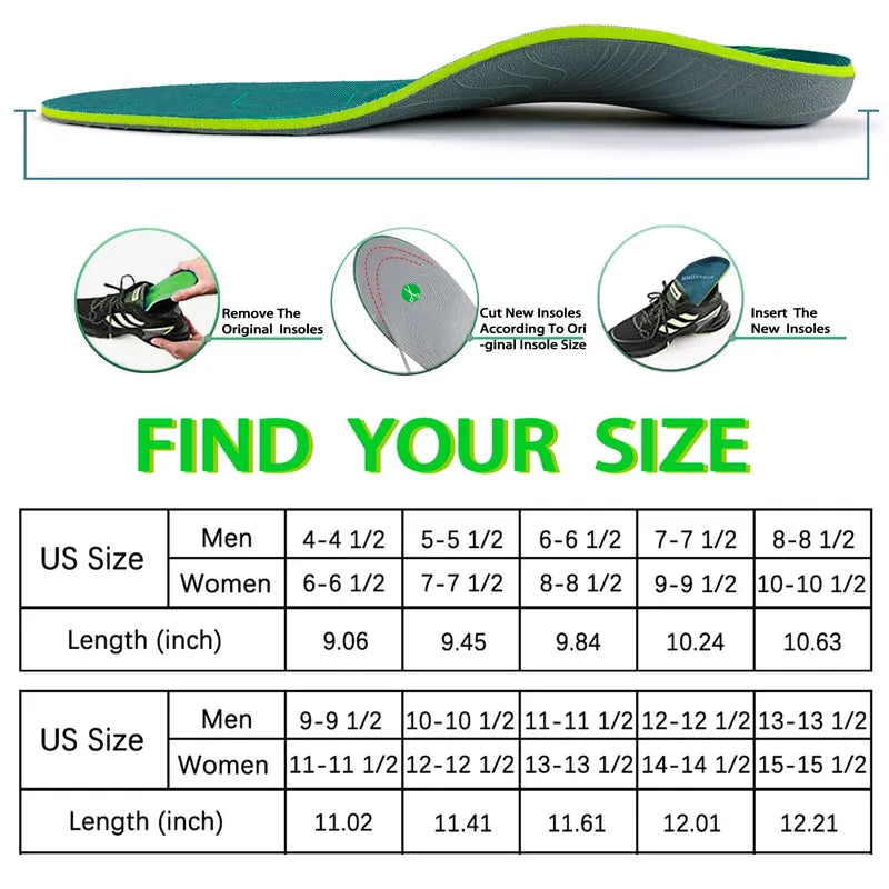 Runiva Plantar Fasciitis Ortho Arch Support Running Insoles | Lersk
