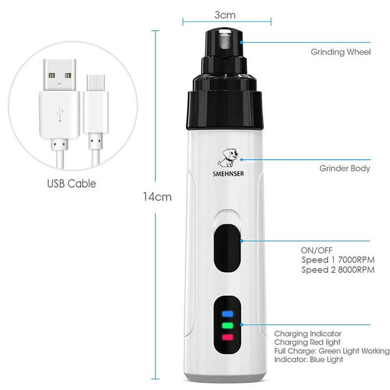 PawEase Quiet Electric Nail Grinder For Dogs And Cats | Lersk