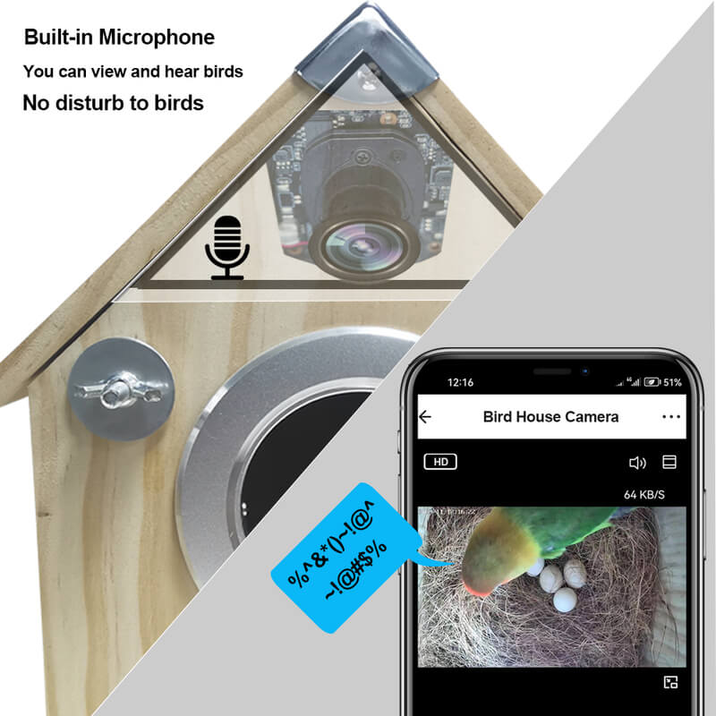 AvianVue Bird Nest Cam Feeder Box With 4MP Night Vision | Lersk