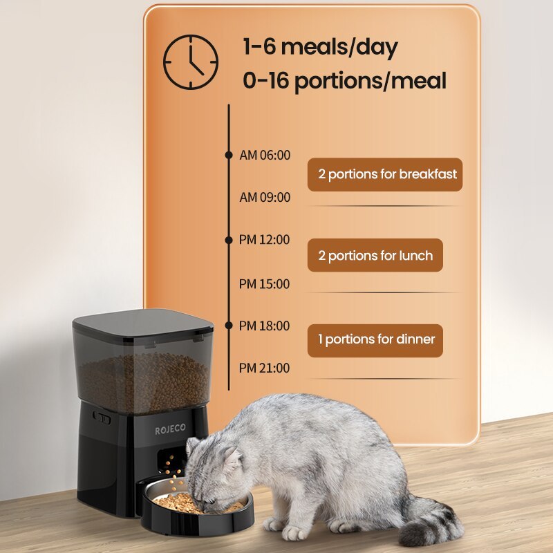 Pawlynx Automatic Timed Dog And Cat Feeder With Anti-Jam | Lersk