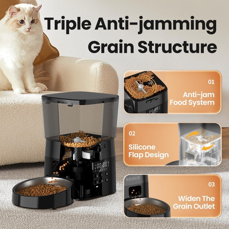 Pawlynx Automatic Timed Dog And Cat Feeder With Anti-Jam | Lersk