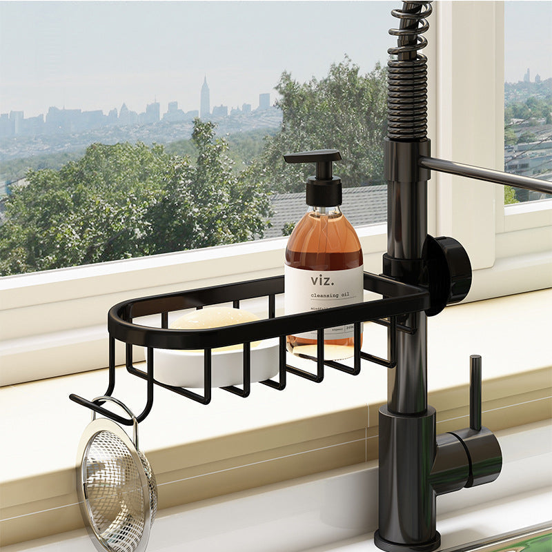 Shower Holder For Shampoo And Soap, Stainless Aluminium, Silver Or Black, No Drilling | Lersk