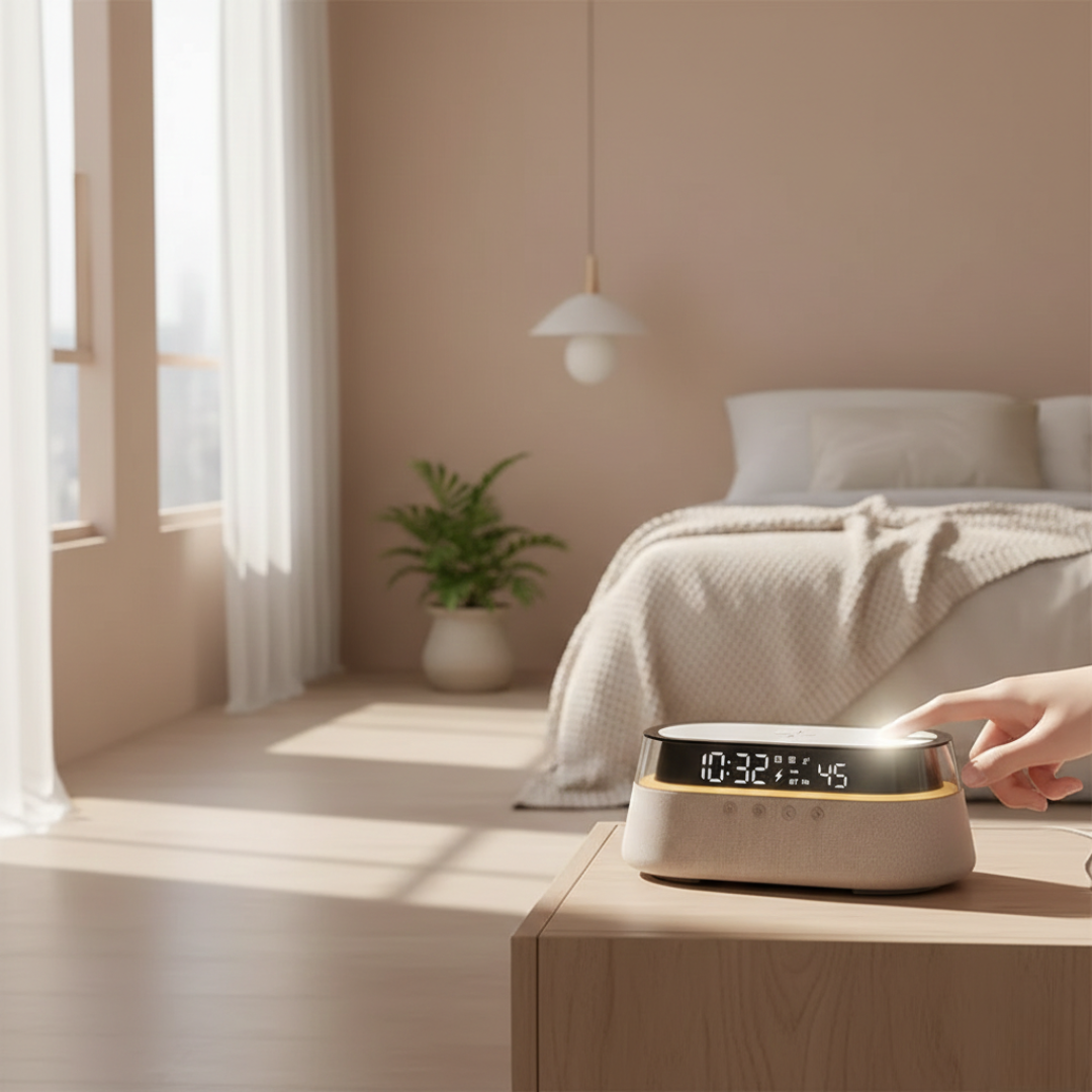 Intelligenter Wecker mit Bluetooth-Lautsprecher für das Schlafzimmer | Lersk