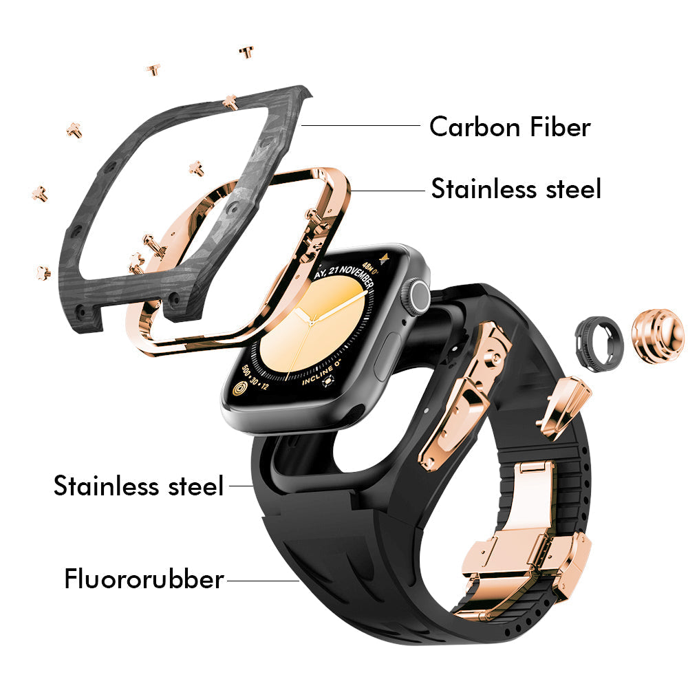 Zestaw do modernizacji NovaCarb S10 Titanium Apple Watch z włókna węglowego | Lersk