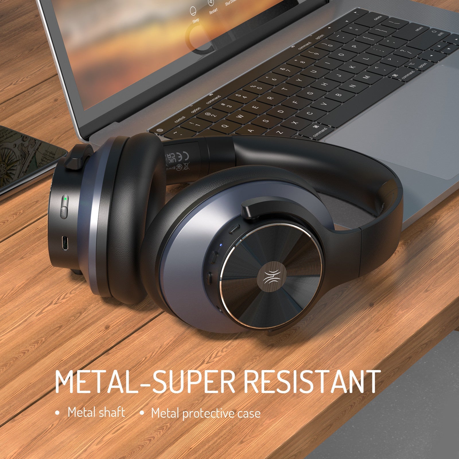 Cuffie Wireless Over-Ear Kirrea ANC, Bluetooth 5.0 con Microfono | Lersk